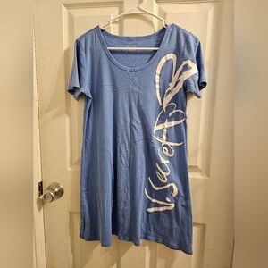 Victoria's Secret Blue Relaxed Short Sleeve Sleep Shirt